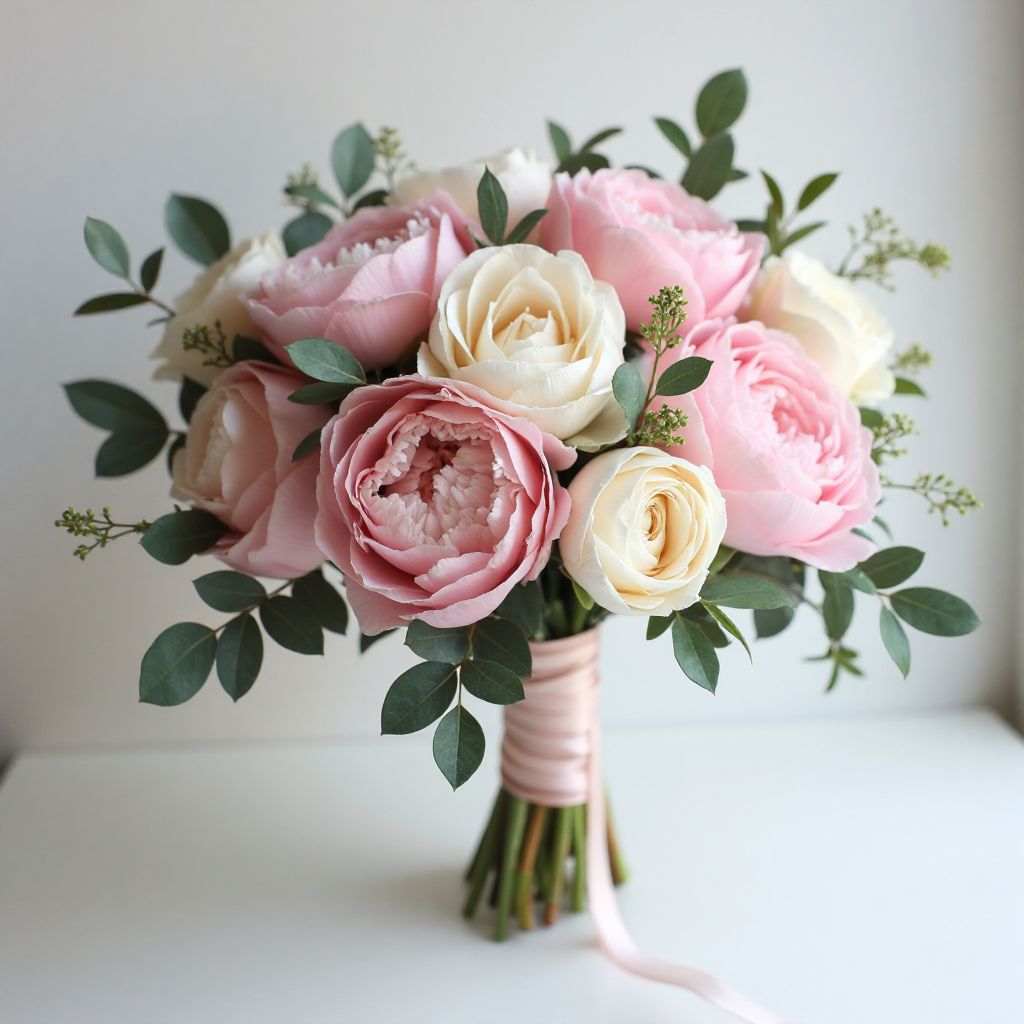 Hand-tied bouquet of seasonal flowers